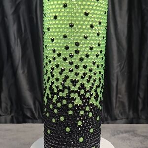 Green and Black Ombre Beetljuice Inspired Tumbler 20oz